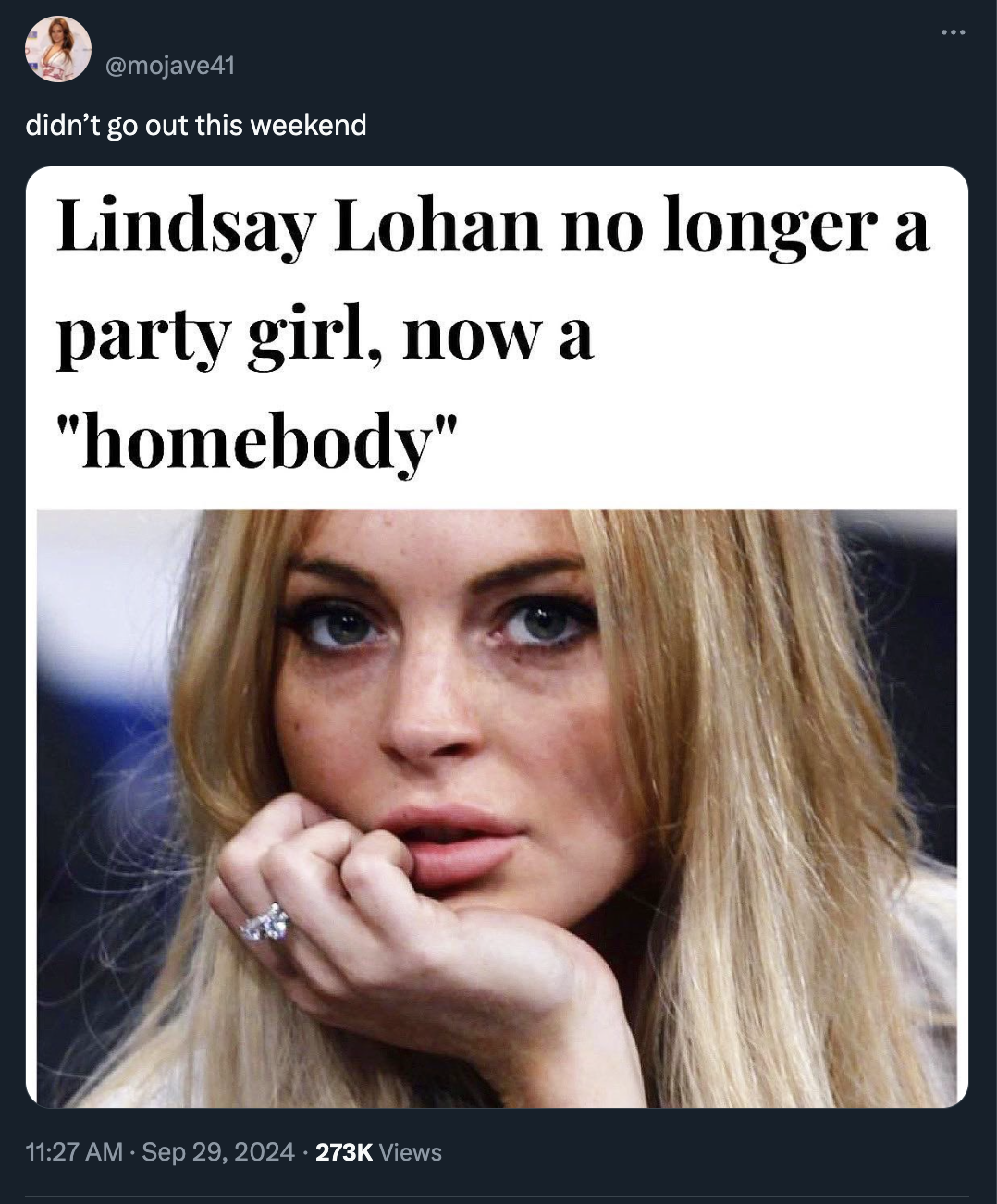 Lindsay Lohan - didn't go out this weekend Lindsay Lohan no longer a party girl, now a